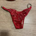 Cherry red glam fit competition bikini