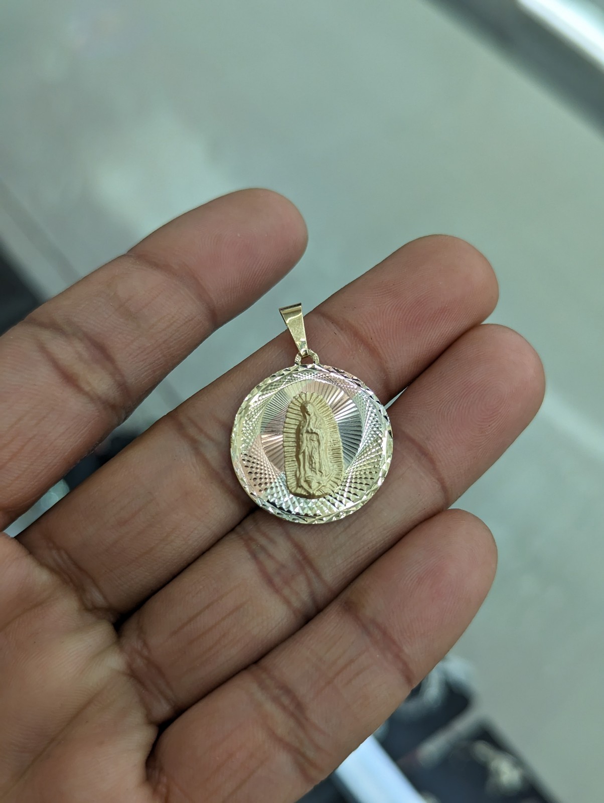 10kt Real Gold Double face Pendant