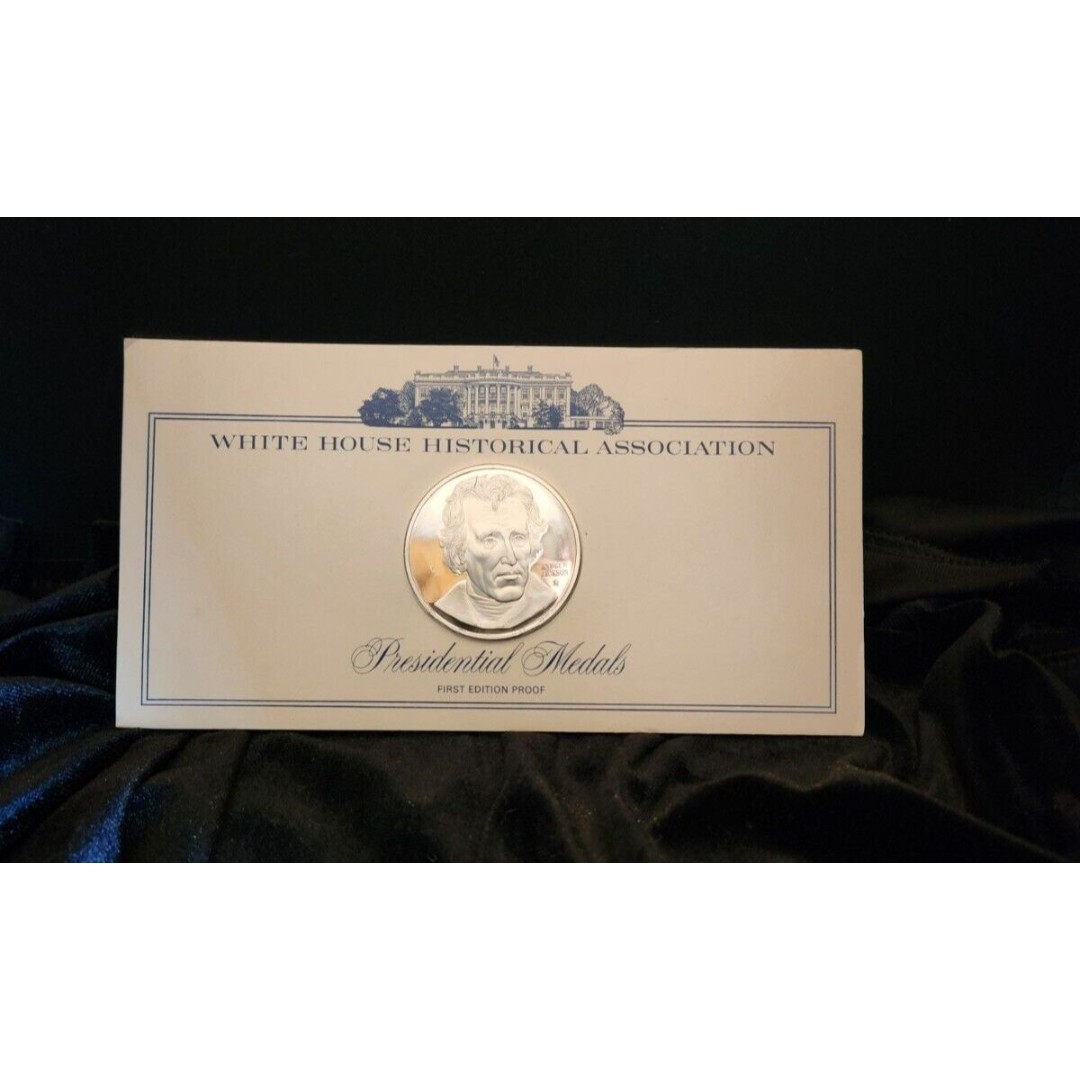 1972 Andrew Jackson White House Historical Presidential Coin Medal Silver