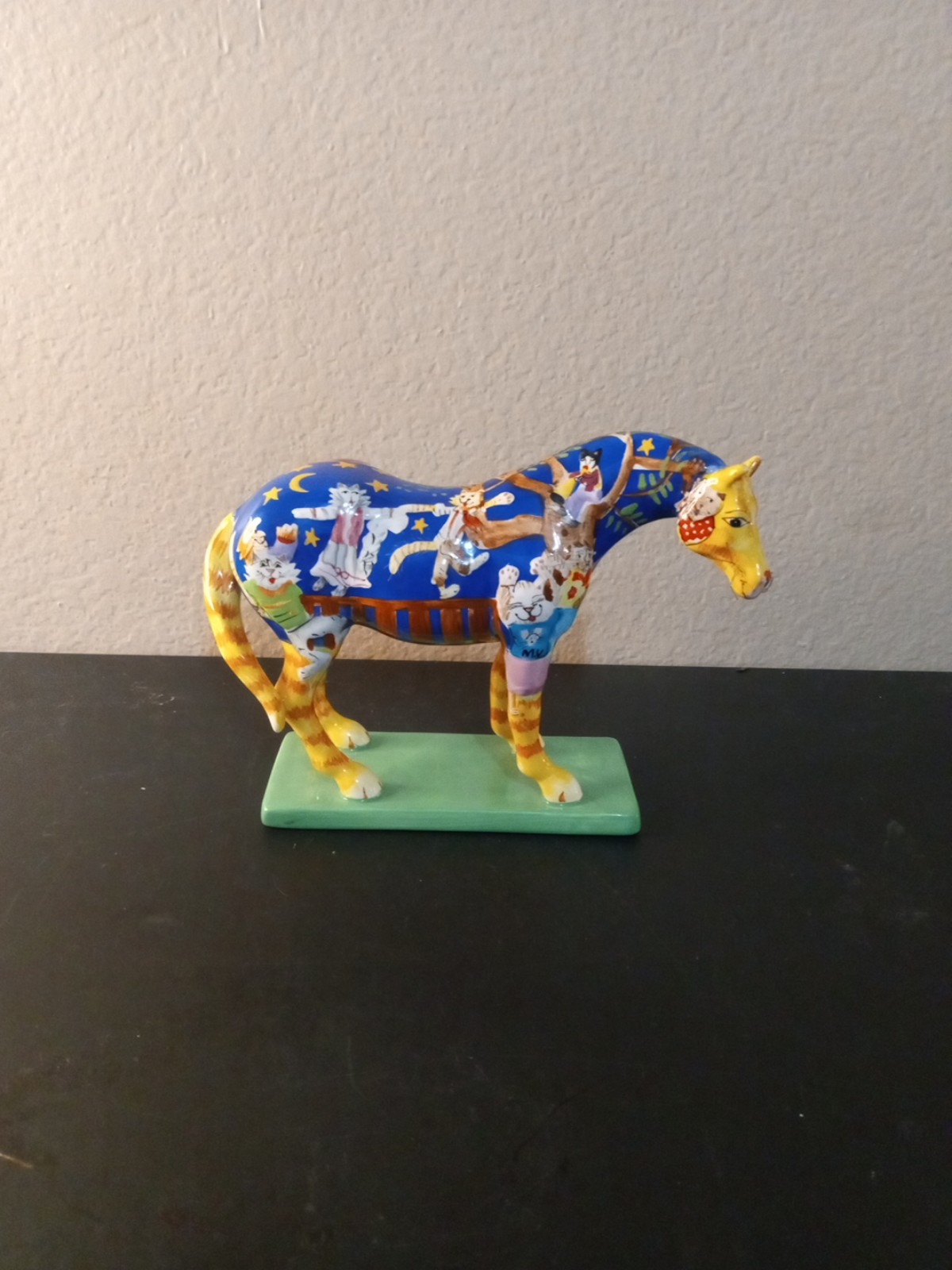 EXQUISITE THE TRAIL OF PAINTED PONIES #1585  7 KITTY CAT BALL Sculpture.