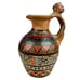 Handcrafted Peruvian Clay Pitcher – Figural Cheetah Handle & Alpaca Motif