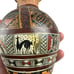 Handcrafted Peruvian Clay Pitcher – Figural Cheetah Handle & Alpaca Motif