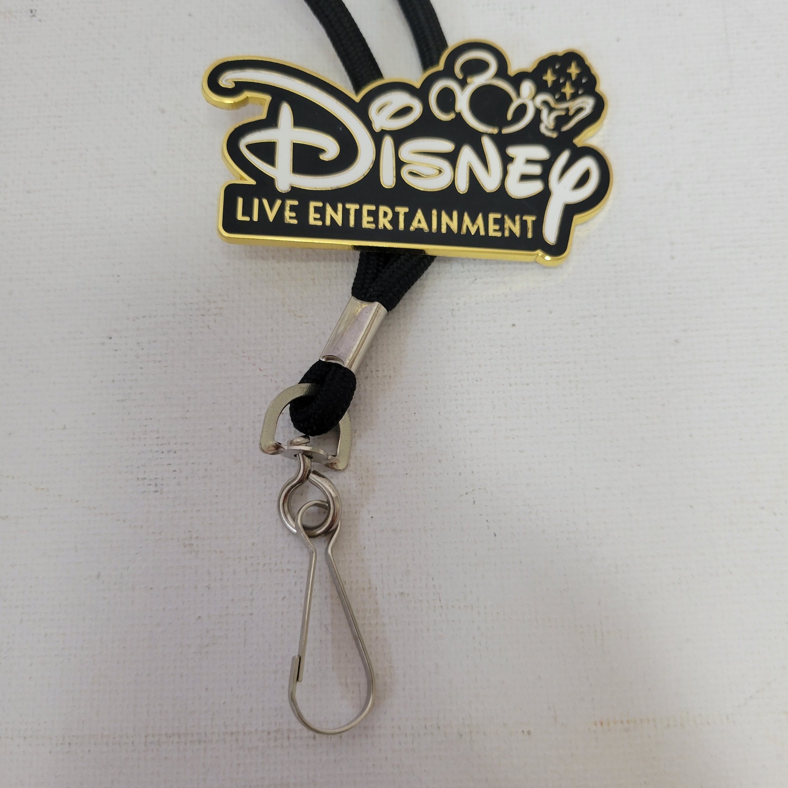 Disney Live Entertainment Lanyard Mickey Mouse Silhouette Black Gold