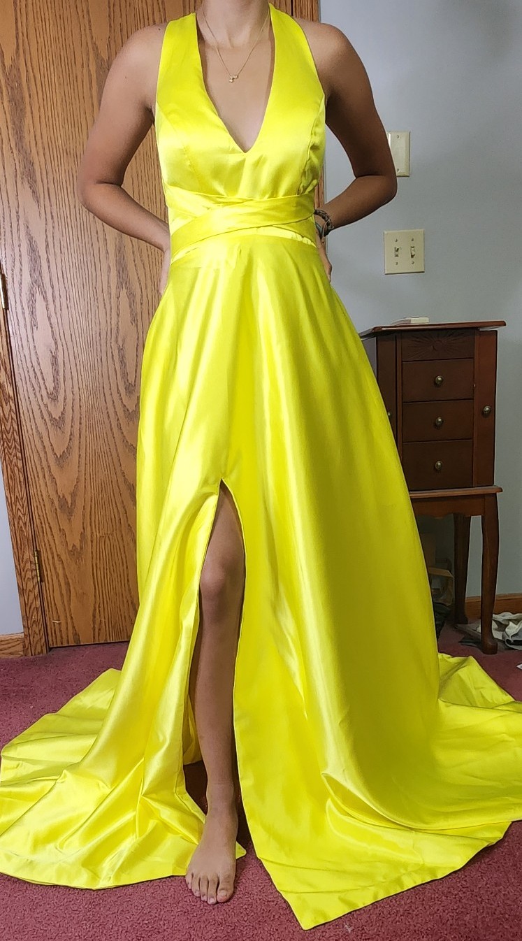 Yellow formal prom dress. NWOT