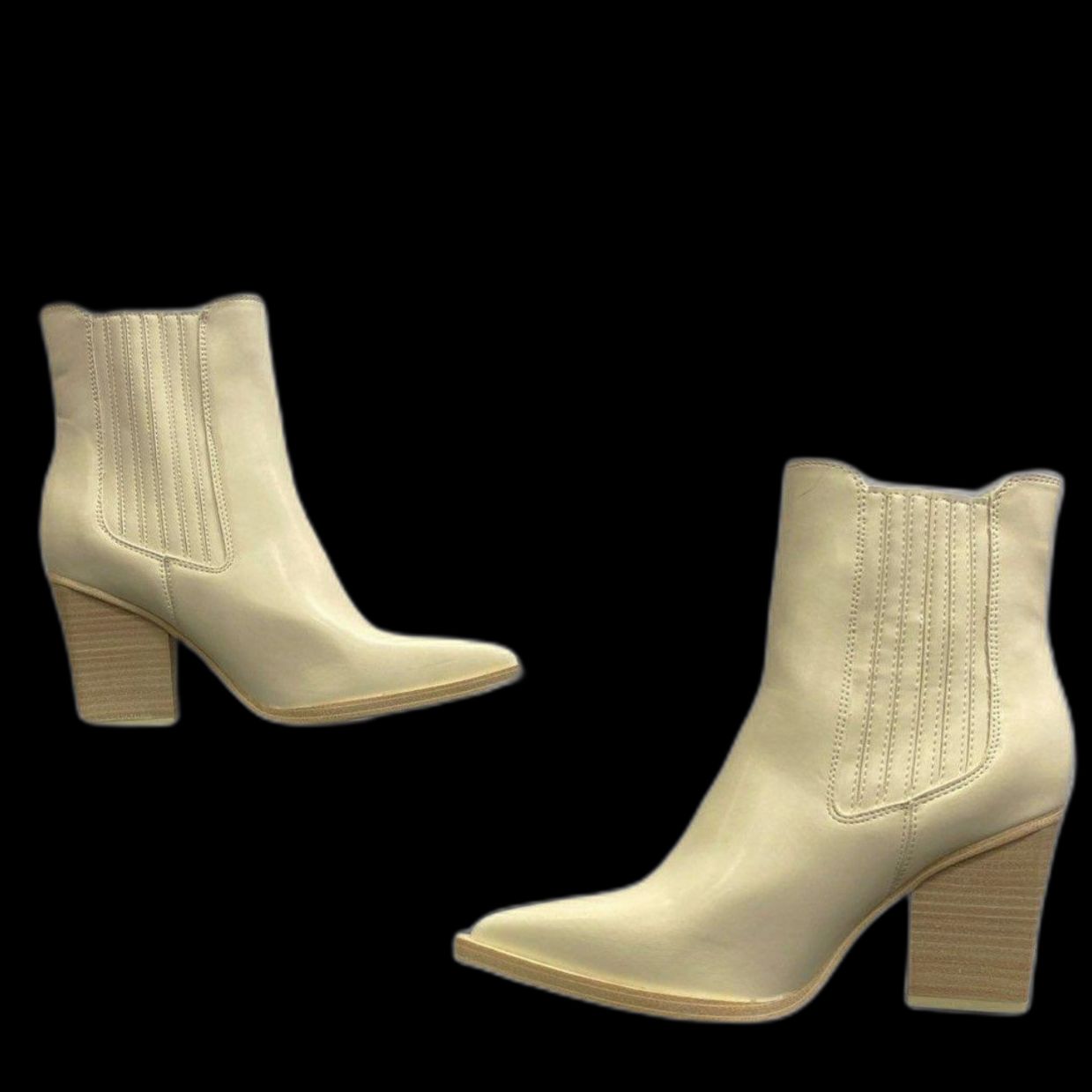 Altar'd State Ivory Prairie Stitched Heeled Booties - Size 8 - NWOB