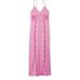 NEW X-LARGE VICTORIA'S SECRET Luxe Lace-Inset Long Slip in Lilac Chiffon