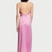 NEW X-LARGE VICTORIA'S SECRET Luxe Lace-Inset Long Slip in Lilac Chiffon
