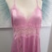 NEW X-LARGE VICTORIA'S SECRET Luxe Lace-Inset Long Slip in Lilac Chiffon
