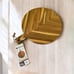 Birdrock 18 Acacia Wood Round Herringbone Grazing Charcuterie Serving Board...