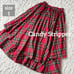 Candy Stripper Tartan Check Volume Long Skirt Red S