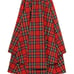 Candy Stripper Tartan Check Volume Long Skirt Red S