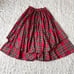 Candy Stripper Tartan Check Volume Long Skirt Red S