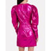 Rotate Birger Christensen Raspberry No 24 Metallic Pink Puff Mini Dress Size 4