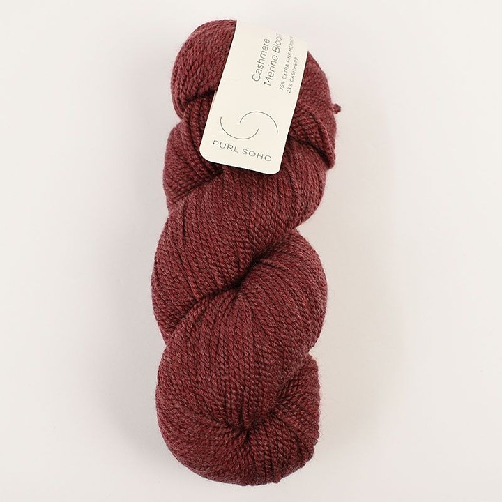 Purl Soho Cashmere Merino Bloom Yarn Merino Cashmere 218 Yards Red Mulberry