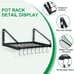 Wall-Mounted Hanging Pot Rack - Efficient Organizer for Pots and Pans in the Kit
