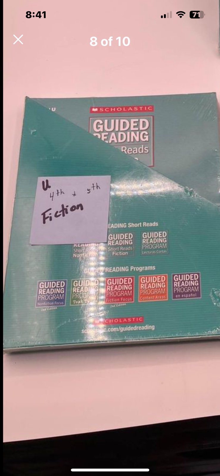 Scholastic Guided Reading short reads Fiction Level U