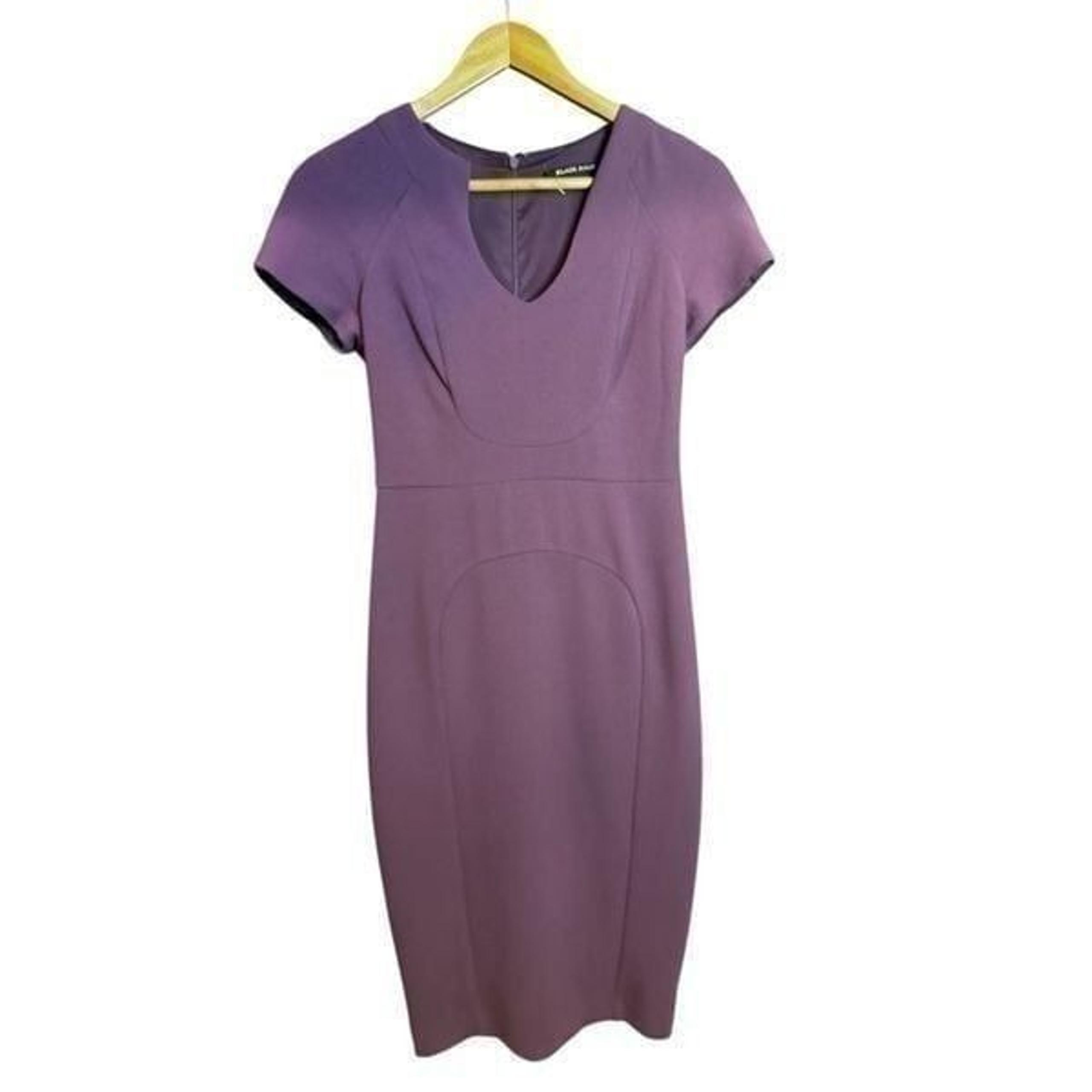 Black Halo Gypsy Rose Midi career Sheath Dress purple size  4