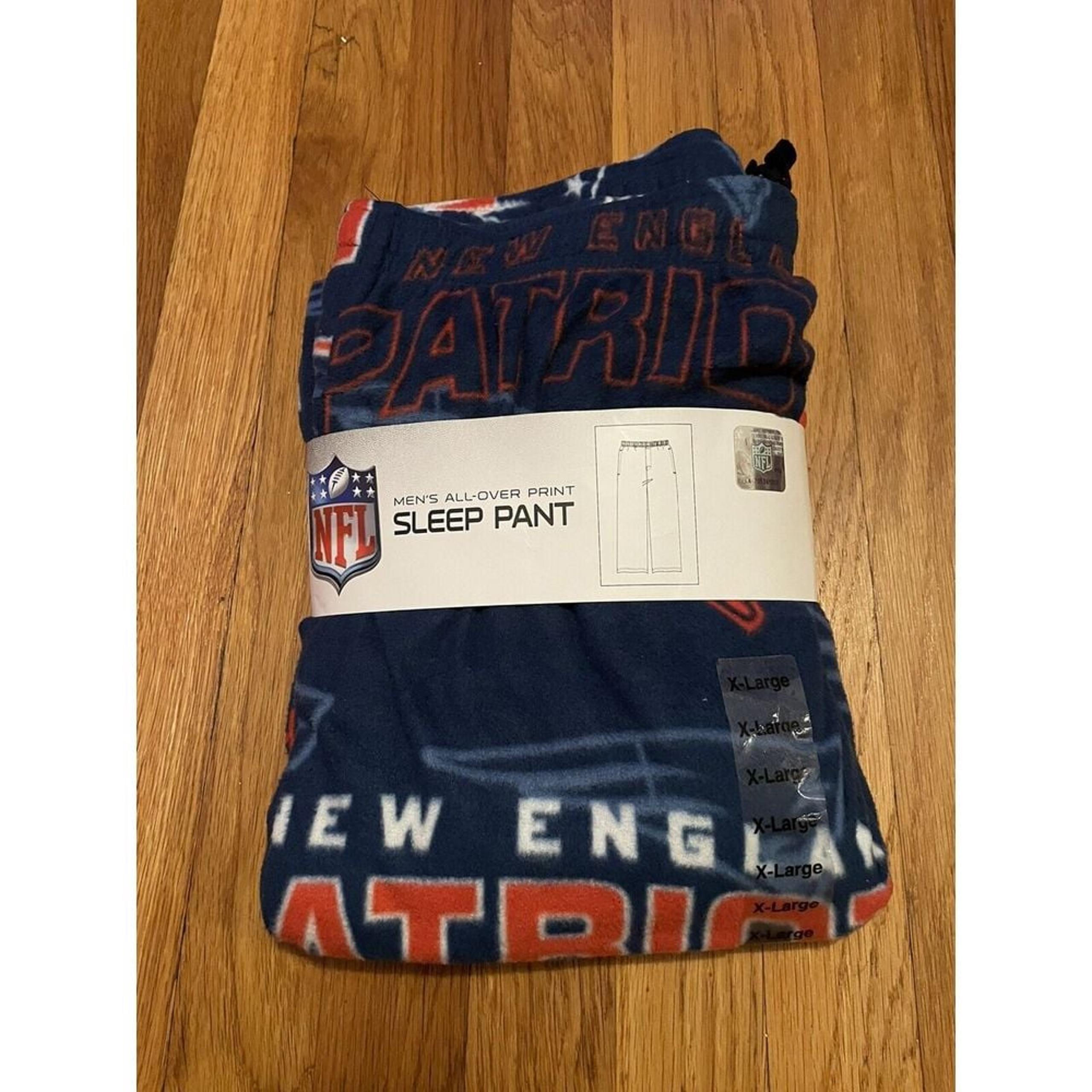 New England Patriots NFL Mens All Over Print Sleeps Pants NWT Size XL Blue
