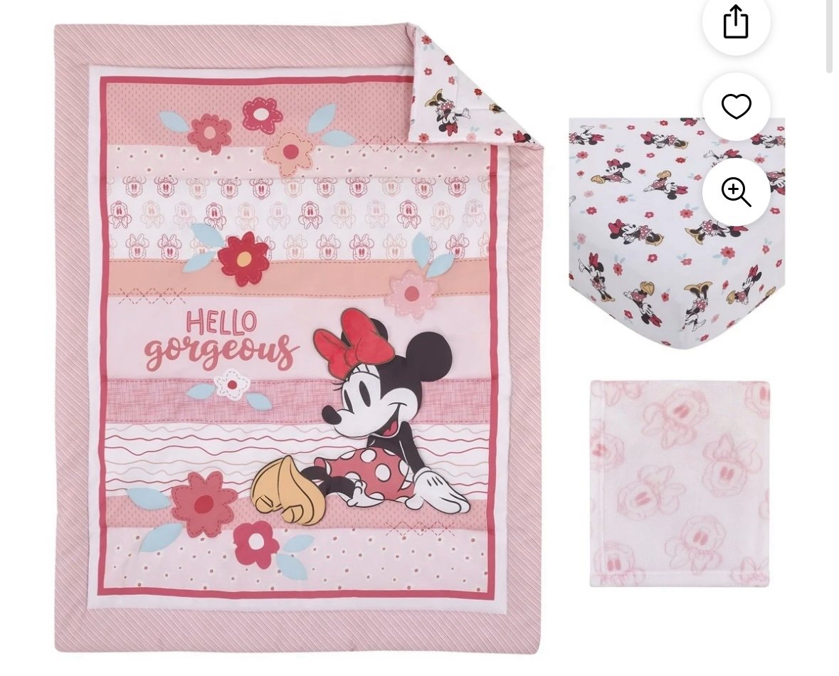 minnie mouse crib bedding