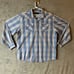 howler bros mens XXL blue gray plaid pearl snap long sleeve shirt