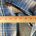 howler bros mens XXL blue gray plaid pearl snap long sleeve shirt