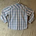 howler bros mens XXL blue gray plaid pearl snap long sleeve shirt