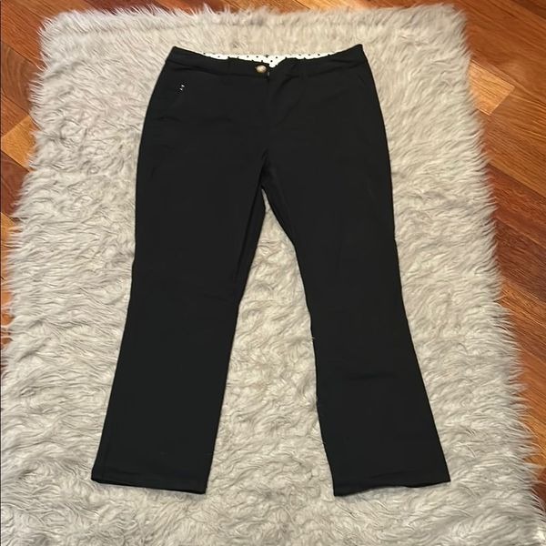 Tribal black cotton stretch cropped pants size 4