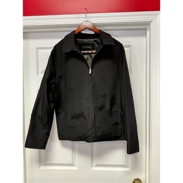 Banana Republic Black Waterproof Light Jacket Windbreaker sz L EUC