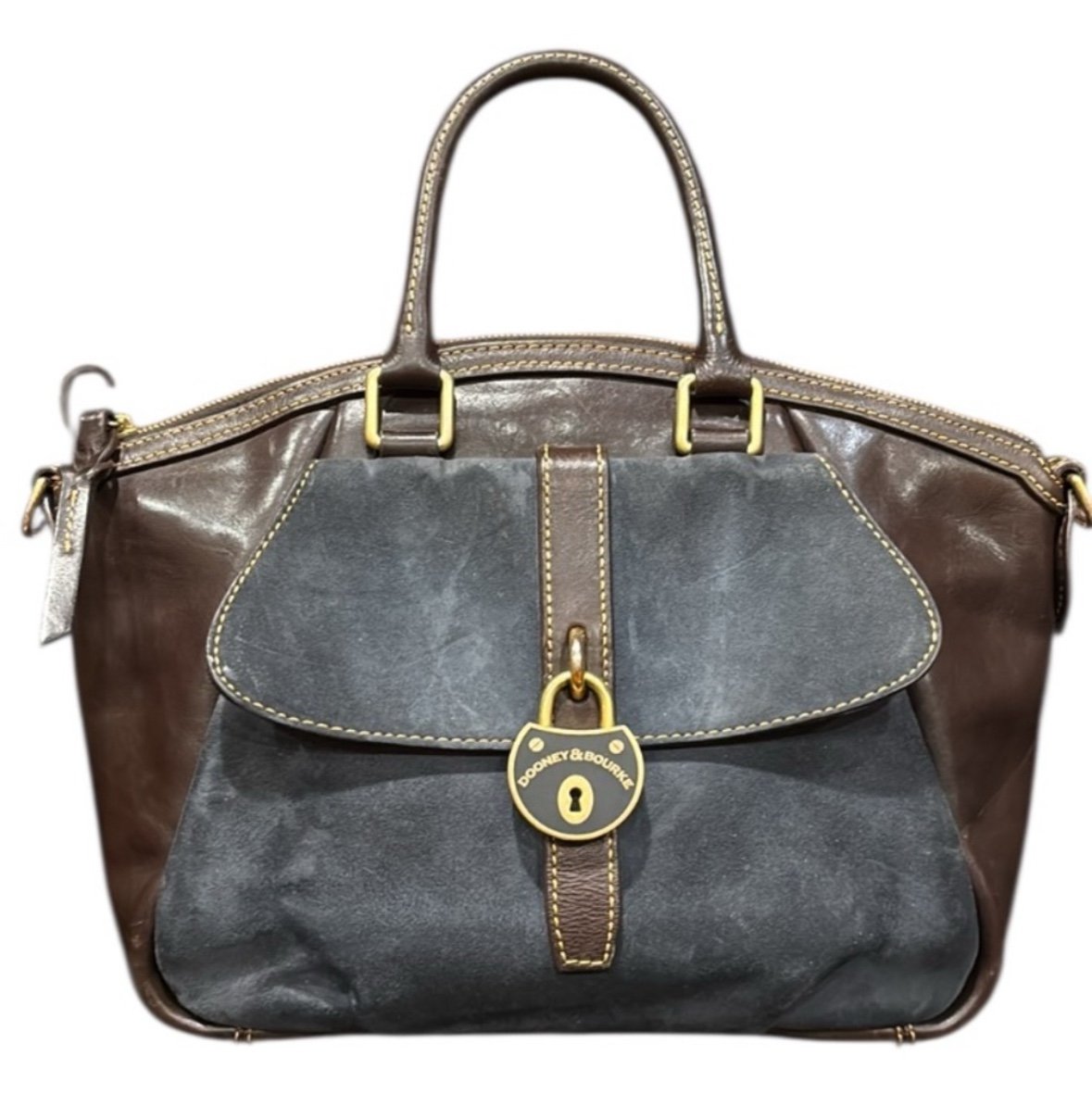 Dooney & Bourke Leather Suede Samba Satchel