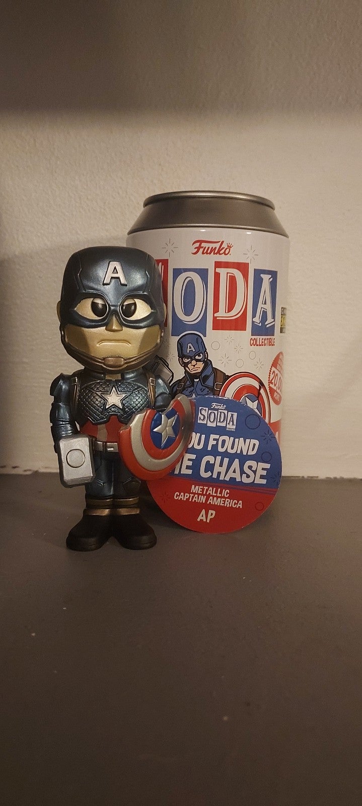 Funko Soda AP Artist Proof Captain America Endgame With Mjonir CHASE *RARE* !!!