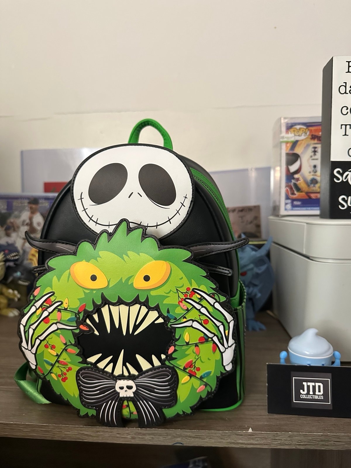 Loungefly Nightmare Before Christmas Glow in the Dark Christmas Wreath Backpack
