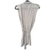 ZARA Metallic Ribbed Belted Knit Cardigan Grey Small