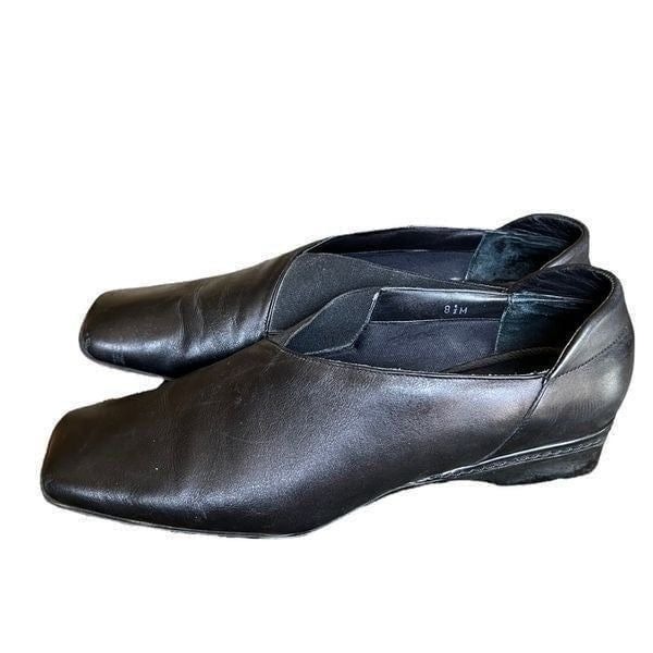 Sesto Meucci black leather slip on women’s shoes size 8.5