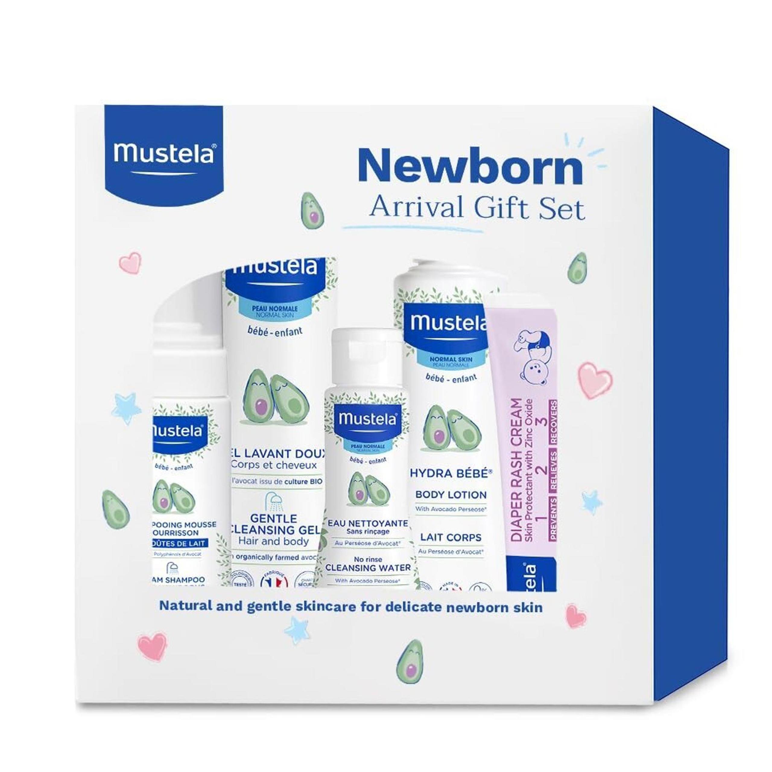 Mustela Newborn Arrival Gift Set, natural and gentle skincare 5 pieces