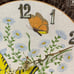 Vintage Handmade Butterfly Clock Embroidery Hoop Lace Fabric Tested Working