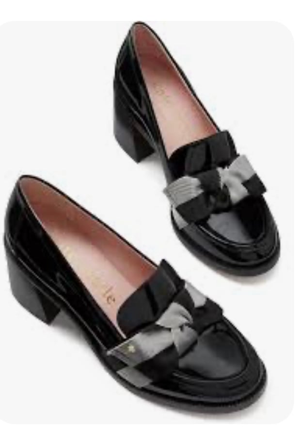 Kate Spade New York Preppy Academia Leandra block heel loafers Size 7