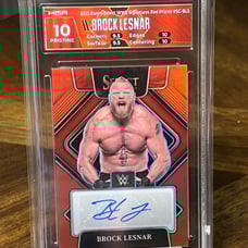 Brock Lesnar WWE Panini Select Red Prizm Auto /99 - HGA 10 PRISTINE