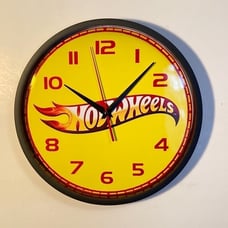 Hot Wheels logo battery operated wall clock