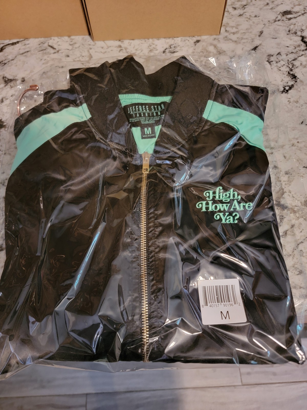 Jeffree Star Lounge Leaf Bomber Jacket