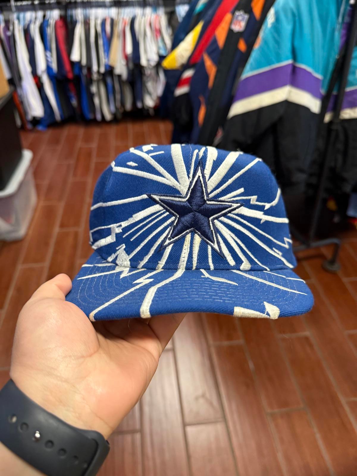 90s Vintage Dallas Cowboys Collision Snapback Starter Hat