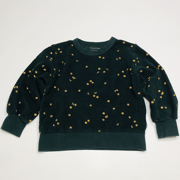 TINYCOTTONS Green Moon & Stars Sweatshirt {5/6}