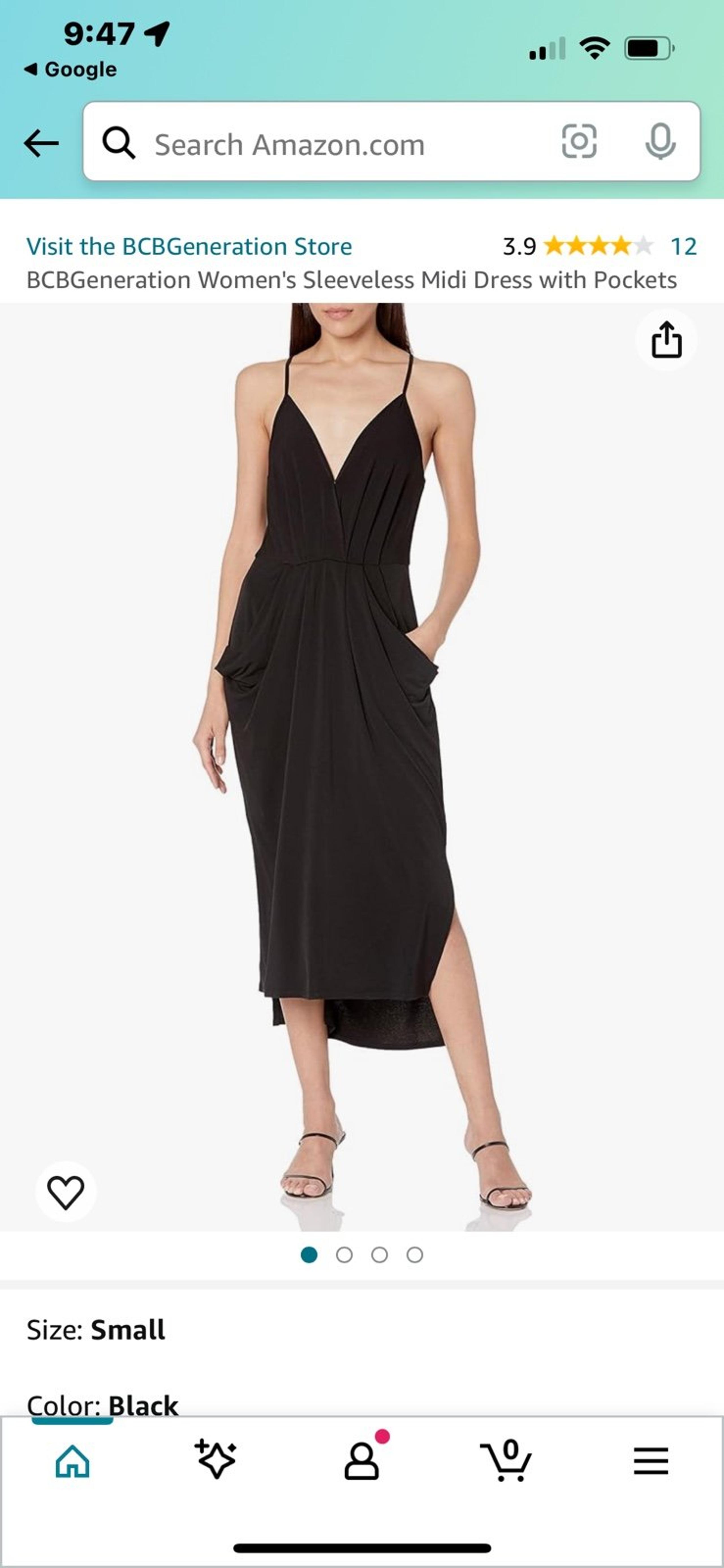 BCBGeneration Black Floral Print Draped Midi Dress With Pockets