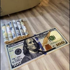 Money Rug 100 Dollar Bill Runner Area Rug