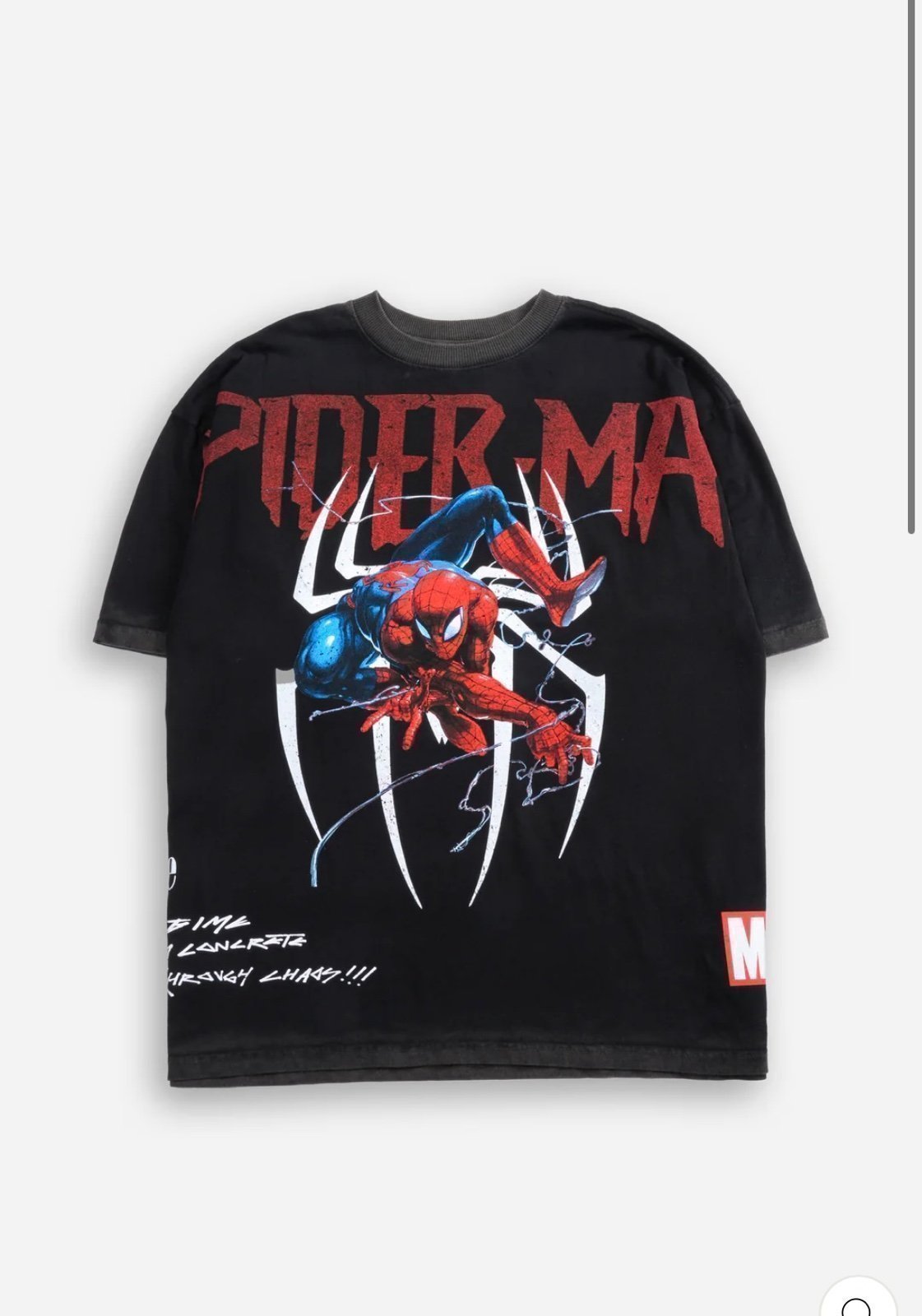 CIVIL REGIME X DARC SPORT X MARVEL SPIDERMAN “SPIDERMAN WEBS” SHIRT - XXL