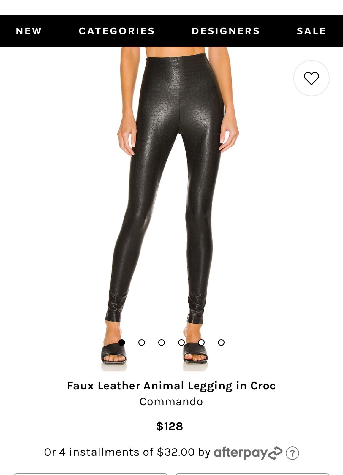 Commando faux leather animal leggings