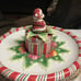 New Fitz & Floyd Bear Large Christmas Chips & Dip Platter