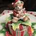 New Fitz & Floyd Bear Large Christmas Chips & Dip Platter