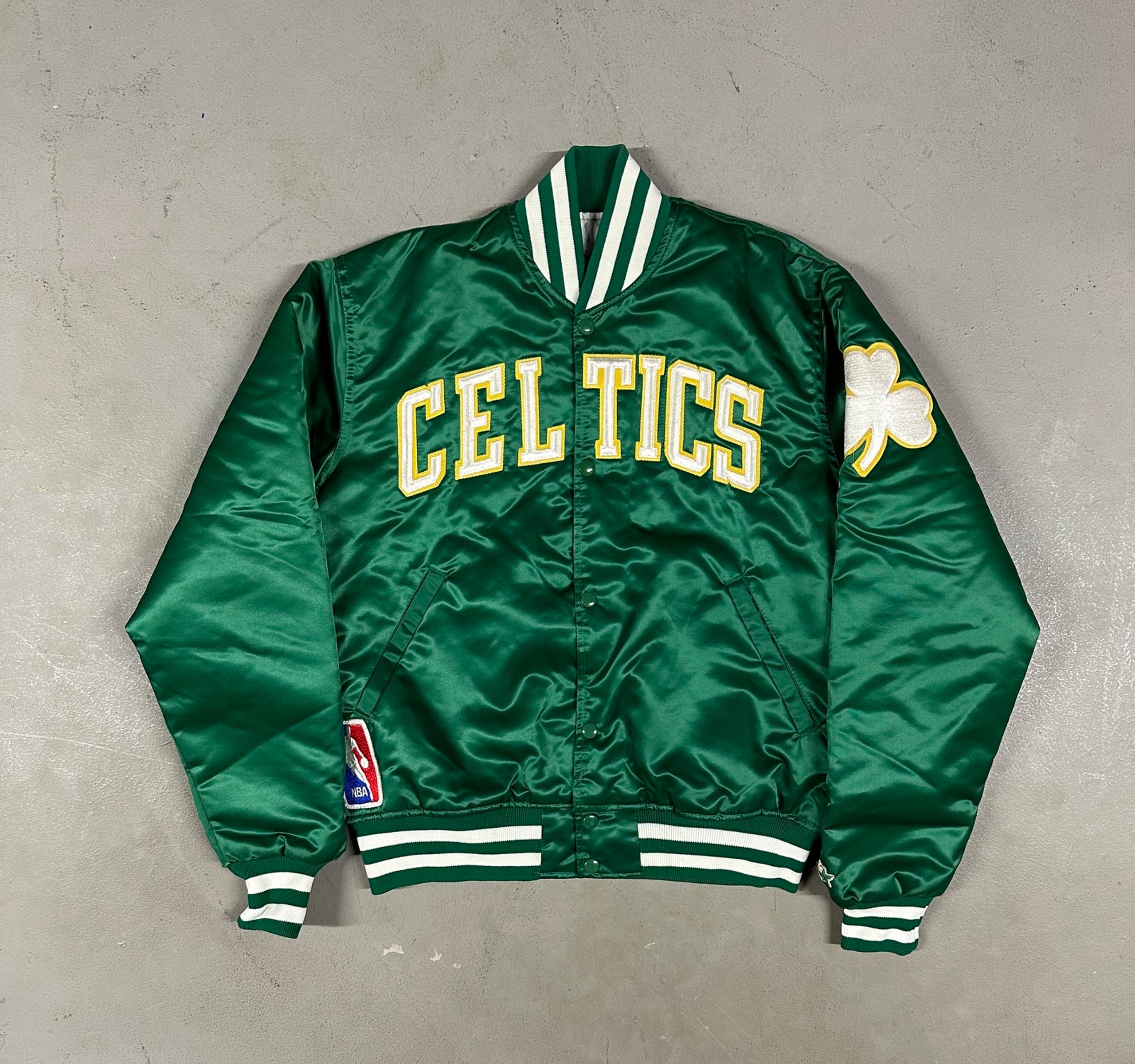 Vintage 90s Starter NBA Boston Celtics Sportswear Retro Satin Bomber Jacket