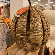Martha Stewart Woven Wicker Pumpkin