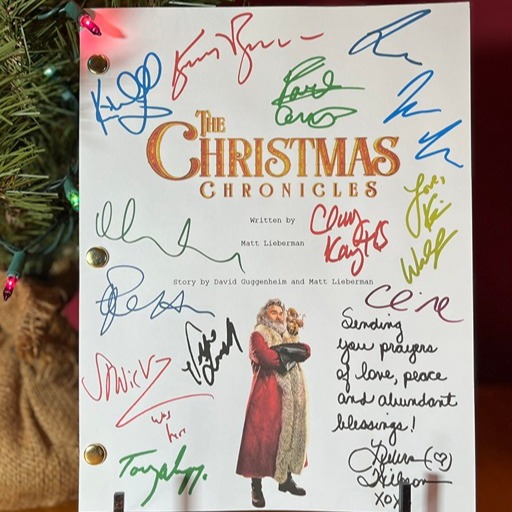 The Christmas Chronicles Script Signed- Autograph Reprints- Kurt Russell- Santa